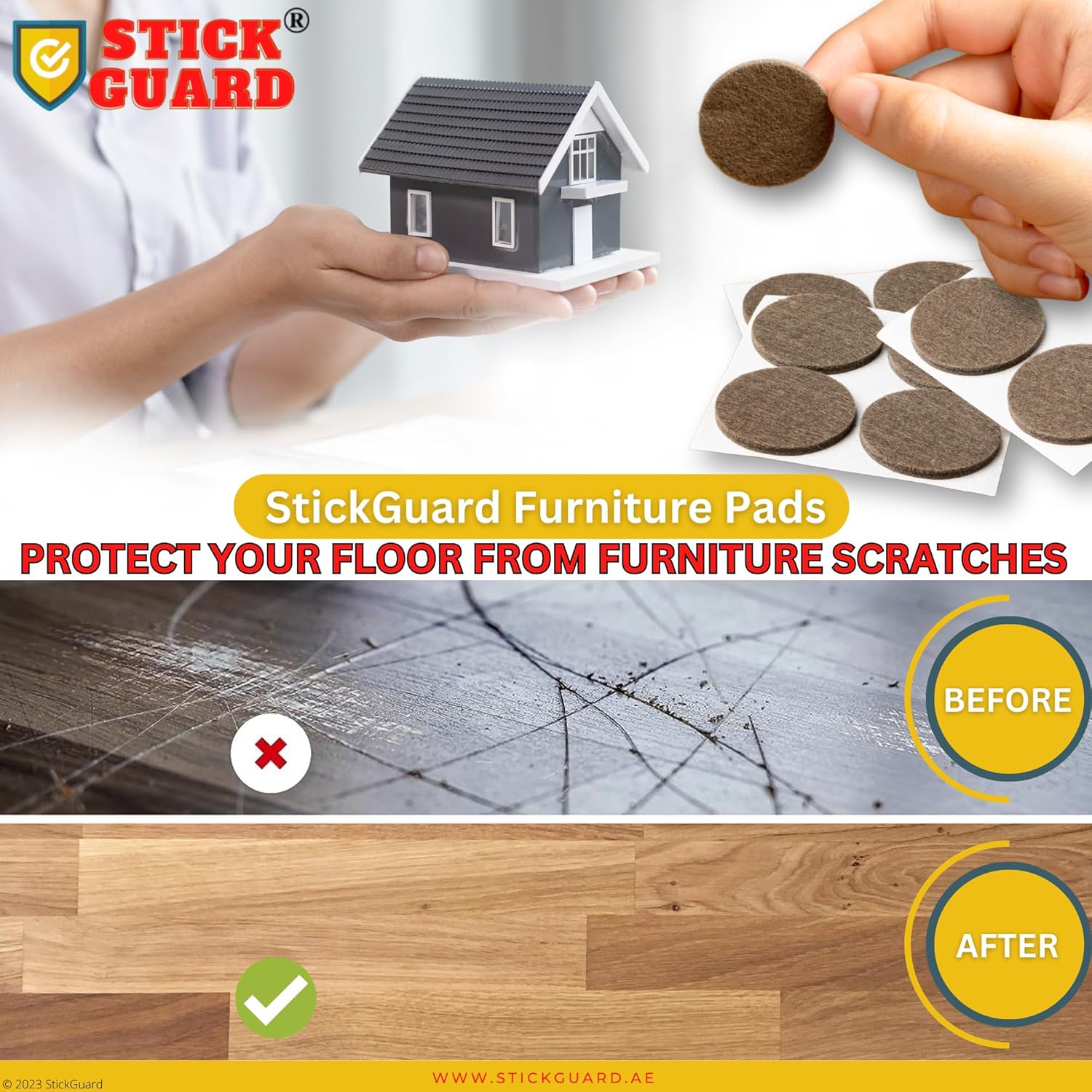 Padding For Wood StickGuard Furniture Pads - 145 PCS Premium Felt Pads